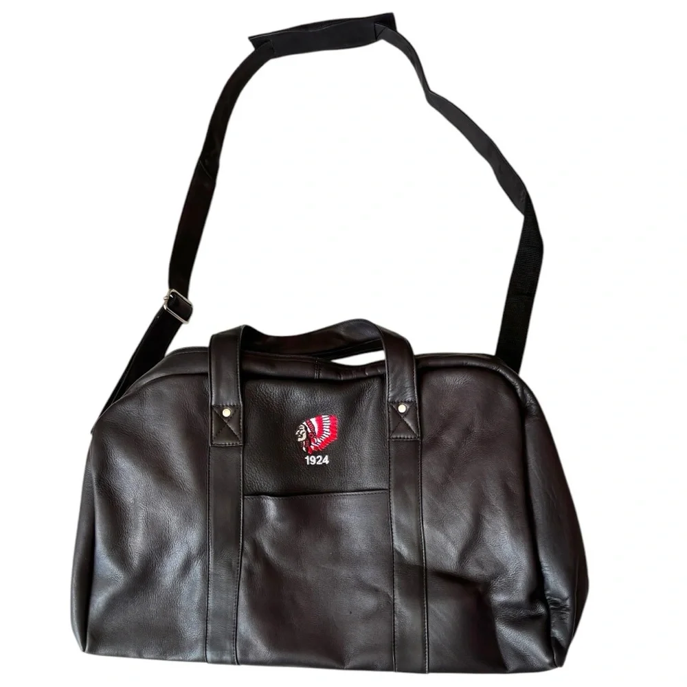 Winston Collection Country Club Duffel Bag Colombian Leather Indian Motorcycle